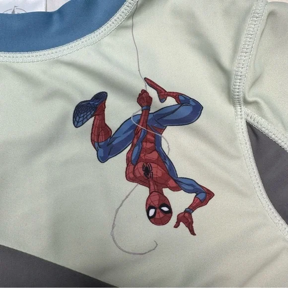 Disney Spider-Man Swimsuit 2 Pc Blue & White Size 6 - Picture 4 of 16